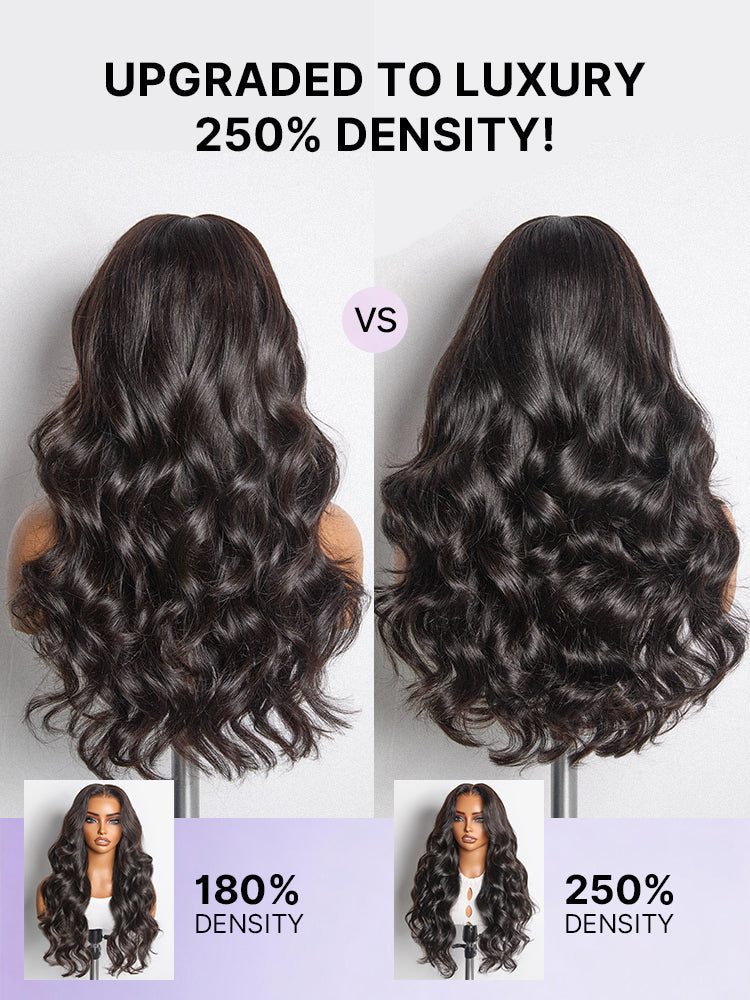 NatureMAX™ 200% / 250% Density Loose Wave Glueless Ear-to-ear 13x4 HD Lace Front Wig Pre-Cut Lace Flexi-Fit Drawstring Cap-45