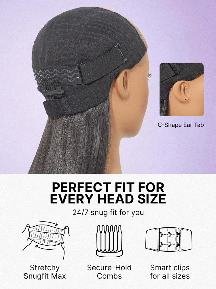 Toffee Brown Mix Blonde / Brown Highlight Layered Cut Glueless 5x5 Closure Lace Bob Wig Pre-cut Lace All-Day Comfort Cap-44
