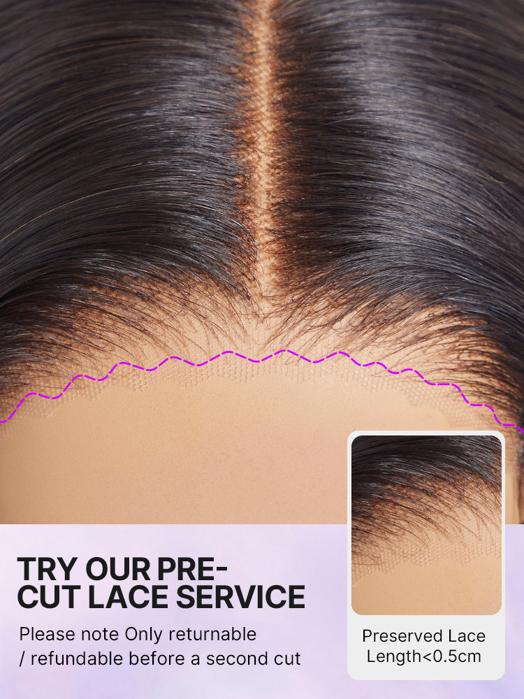Toffee Brown Mix Blonde / Brown Highlight Layered Cut Glueless 5x5 Closure Lace Bob Wig Pre-cut Lace All-Day Comfort Cap-45