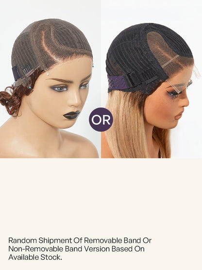Mature Boss Brown Ombre Highlight Minimalist Lace Wig by Luvme Hair with natural black loose waves and pre-cut HD lace.
