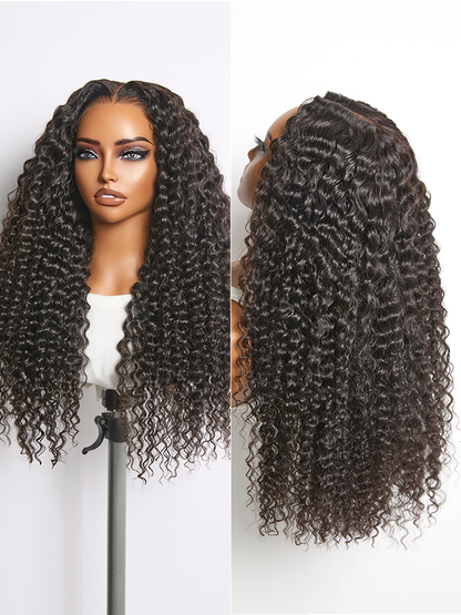 Luvme All-Day Comfort Deep Wave HD Lace Human Hair Wig with 7x6 closure and pre-cut lace, 200% density, glueless style
