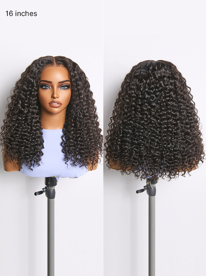 Luvme All-Day Comfort Deep Wave Human Hair Wig with 7x6 HD lace closure, 200% density, glueless, pre-cut lace, natural deep wave style.