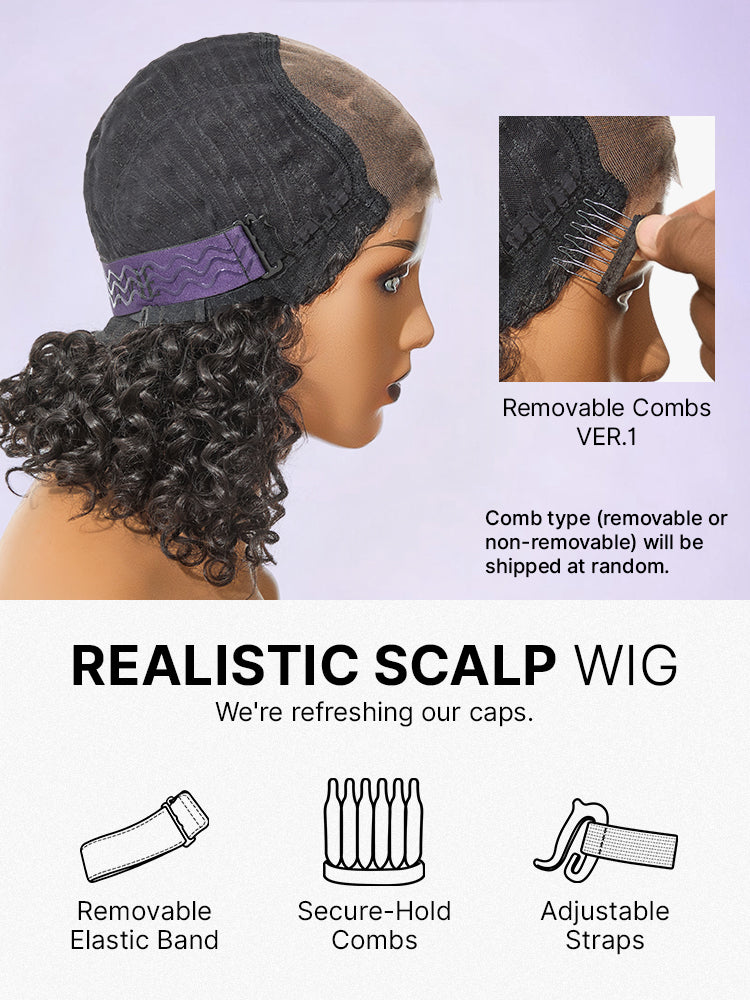 Readitress™ Boho Braids Deep Curly Glueless 5x5 Closure Lace with Braided Top Human Hair Wig Pre-Cut Lace-155