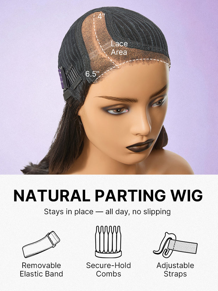 Effortlessly Chic Butterfly Cut Layered Wavy Glueless HD Minimalist Lace Short Wig-63