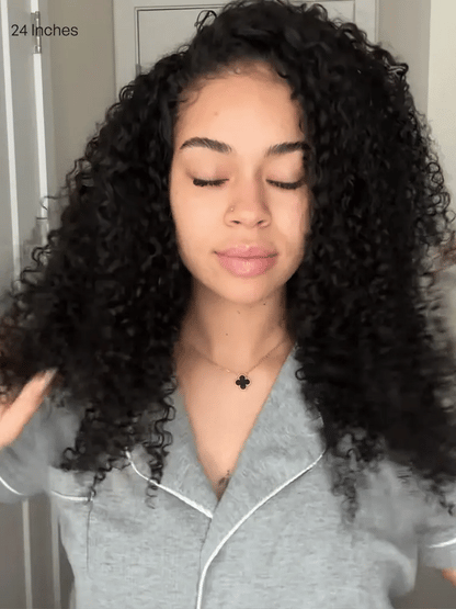 Luvme Too Easy Texture 3-in-1 half wig with kinky curly style, high density, glueless design, drawstring fit, by Luvme Hair
