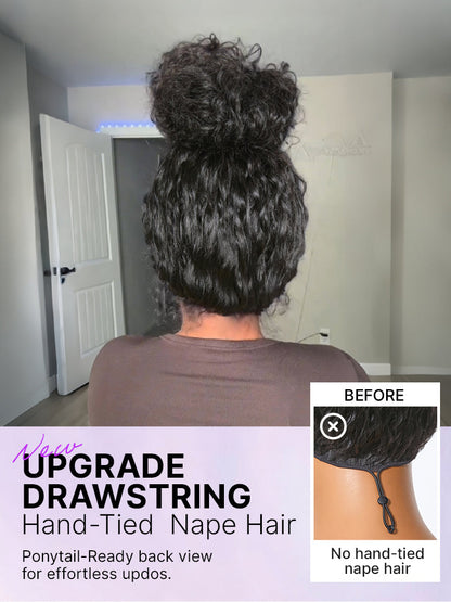Luvme Hair PreMax 180% density water wave glueless lace wig with drawstring, 13x4 frontal, curly pre-cut lace, 360 design for ponytail