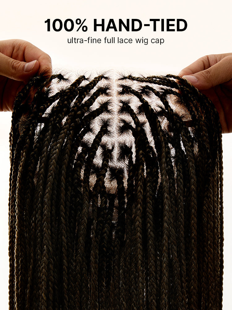 OwnScalp™ Lightweight Salon-Like Braids with a Real Scalp Look Full HD Lace Knotless Box Braided Wig - US Only-37