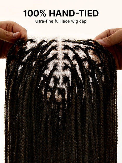 OwnScalp™ Lightweight Salon-Like Braids with a Real Scalp Look Full HD Lace Knotless Box Braided Wig - US Only-37