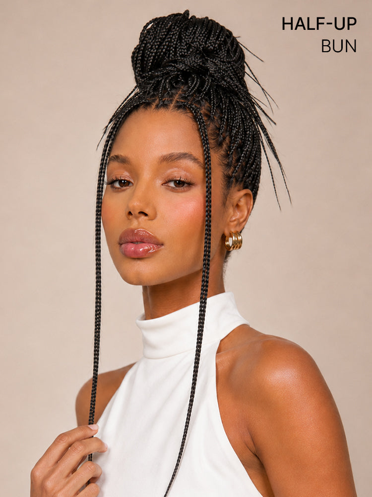 OwnScalp™ Lightweight Salon-Like Braids with a Real Scalp Look Full HD Lace Knotless Box Braided Wig - US Only-42