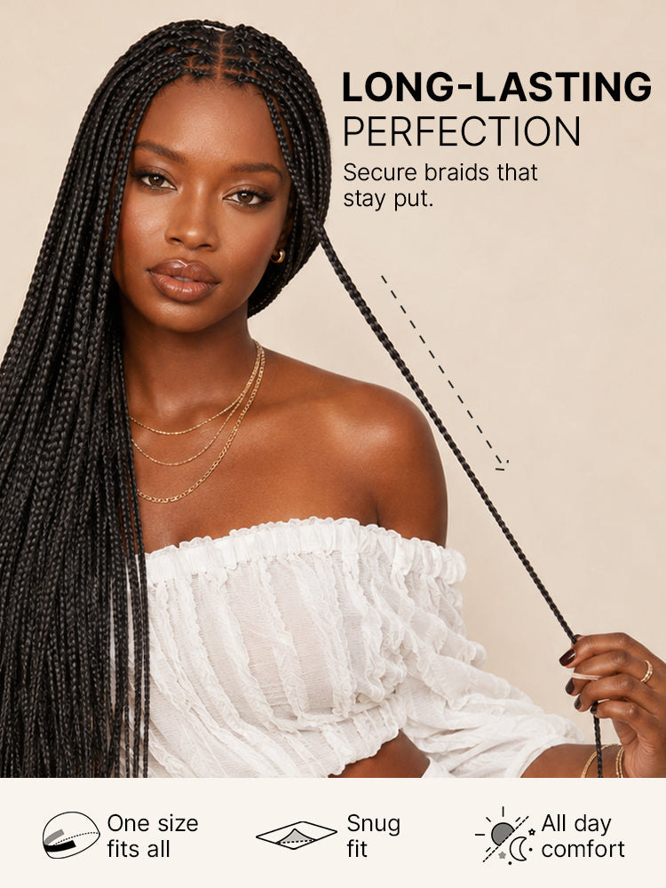 OwnScalp™ Lightweight Salon-Like Braids with a Real Scalp Look Full HD Lace Knotless Box Braided Wig - US Only-40