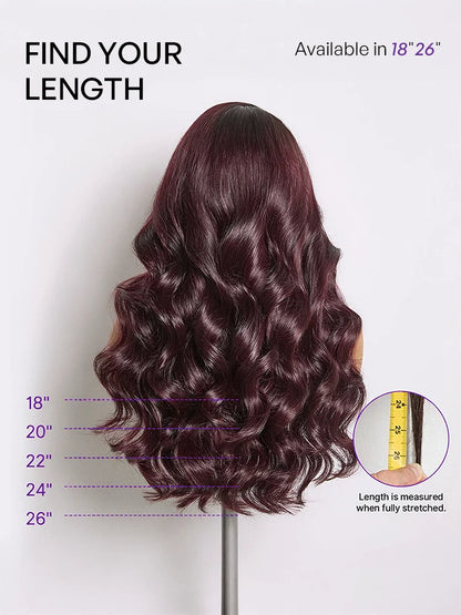 Luvme All-Day Comfort Wig 180% Density Rich Dark Plum Loose Body Wave PartingMax Glueless 7x6 Closure HD Lace Wig Pre-Cut Lace-45
