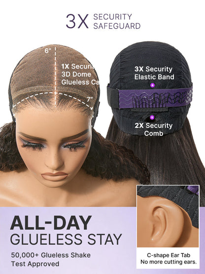 Luvme All-Day Comfort 250% Density Glueless 7x6 Closure HD Lace Loose Body Wave Short Wig Pre-Cut Lace-27