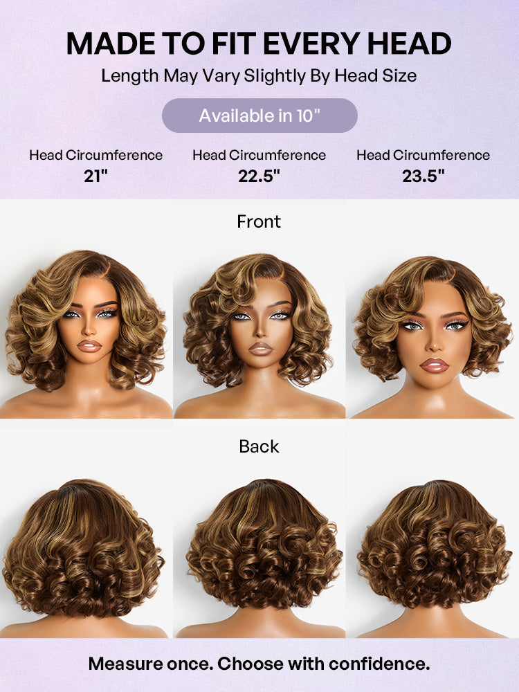 Classic Old Money Honey Blonde Highlight Wavy Glueless Minimalist HD Lace Wig Pre-cut Lace-30