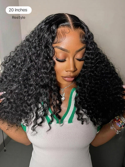 Wet and Wavy 5x5 Closure Pre-Cut Lace Water Wave Wig Glueless Side Part Human Hair Wig-44