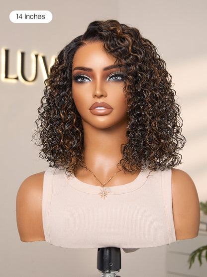 Wet and Wavy 5x5 Closure Pre-Cut Lace Water Wave Wig Glueless Side Part Human Hair Wig-48