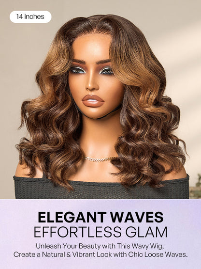 Luvme Hair 180% Density Elegant Chocolate Brown Loose Wave Minimalist HD Lace Glueless Wig Pre-Cut Lace - US Only-20