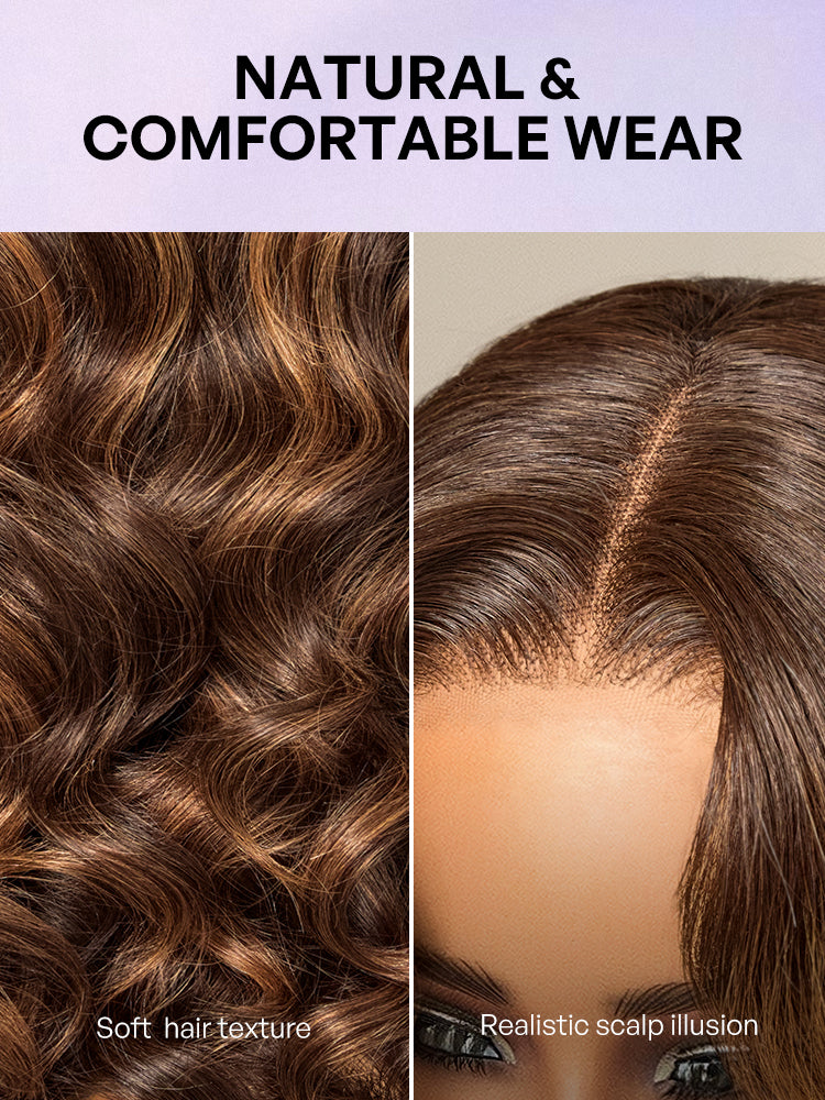Luvme Hair 180% Density Elegant Chocolate Brown Loose Wave Minimalist HD Lace Glueless Wig Pre-Cut Lace - US Only-21