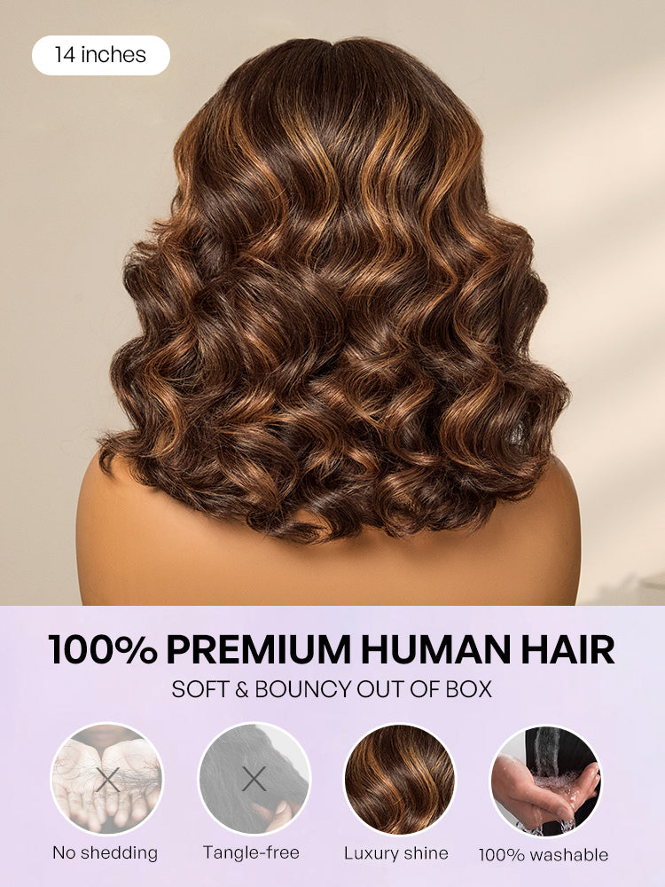 Luvme Hair 180% Density Elegant Chocolate Brown Loose Wave Minimalist HD Lace Glueless Wig Pre-Cut Lace - US Only-24