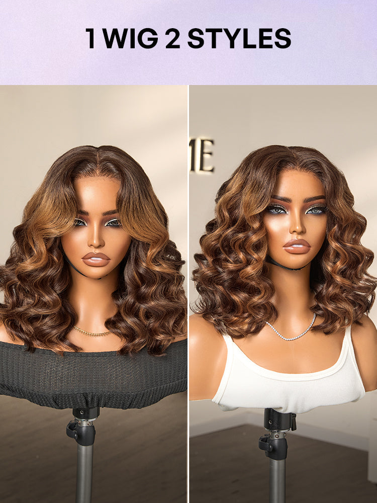 Luvme Hair 180% Density Elegant Chocolate Brown Loose Wave Minimalist HD Lace Glueless Wig Pre-Cut Lace - US Only-28