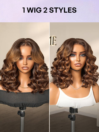 Luvme Hair 180% Density Elegant Chocolate Brown Loose Wave Minimalist HD Lace Glueless Wig Pre-Cut Lace - US Only-28