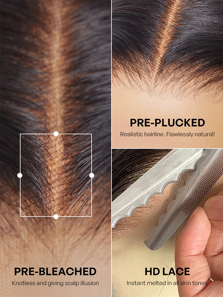 Luvme All-Day Comfort™ Wig 4C Kinky Edges Kinky Straight Glueless 7x6 Closure HD Lace Human Hair Wig Pre-Cut Lace-47