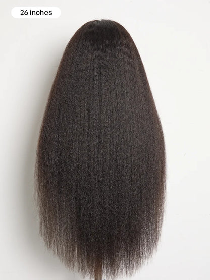 Luvme All-Day Comfort™ Wig 4C Kinky Edges Kinky Straight Glueless 7x6 Closure HD Lace Human Hair Wig Pre-Cut Lace-50
