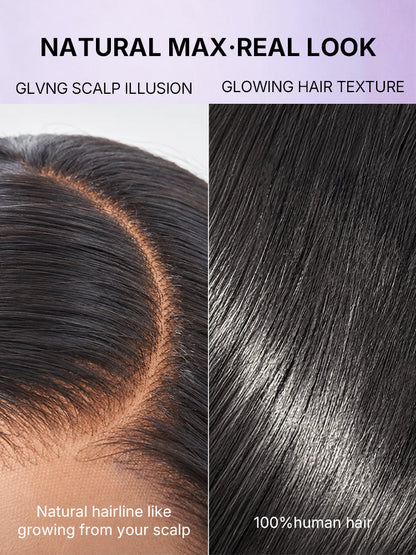 PreMax Wigs - Natural Black / Blonde Highlight C Part Glueless Lace Front Bob Wig Pre-cut Lace-45