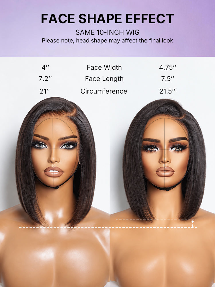 PreMax Wigs - Natural Black / Blonde Highlight C Part Glueless Lace Front Bob Wig Pre-cut Lace-50