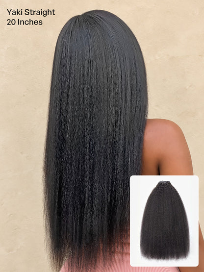 2 Packs Straight / Body Wave / Kinky Curly / Yaki Straight / Kinky Straight Clip in Hair Extensions with Free Gift-31