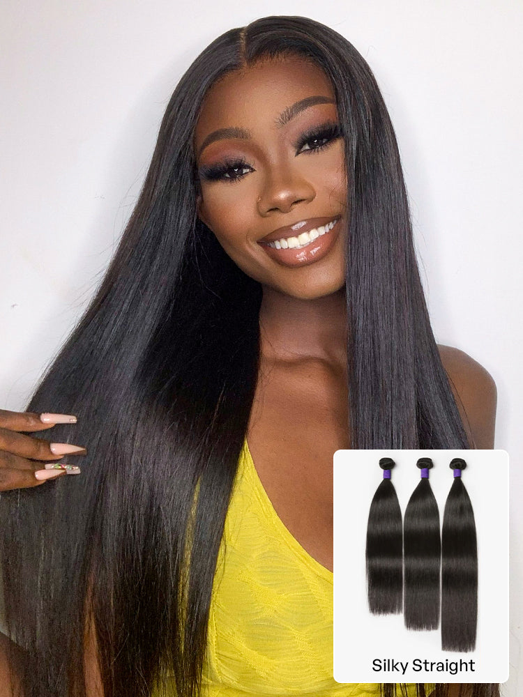 Messy Burmese Curly / Silky Straight / Body Wave / Deep Wave  Bundles 100% Premium Remy Human Hair Bundles 1pc / 3pcs-41