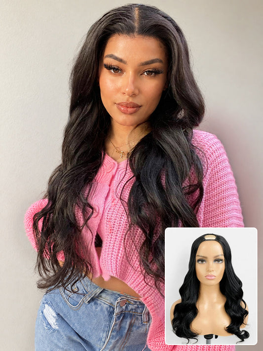 Body Wave / Straight / Kinky / Deep Wave Human Hair U Part Wig-33