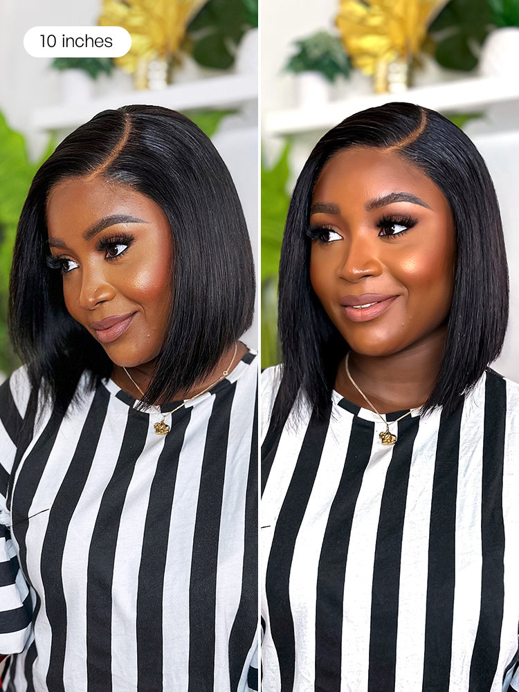 Luvme All-Day Comfort™ Wig Blunt Cut Bob Glueless Minimalist HD Lace Short Human Hair Wig Pre-Cut Lace-65