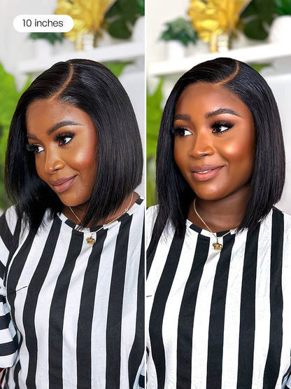 Luvme All-Day Comfort™ Wig Blunt Cut Bob Glueless Minimalist HD Lace Short Human Hair Wig Pre-Cut Lace-65