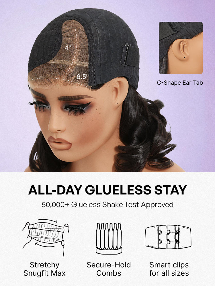 Luvme All-Day Comfort™ Wig Blunt Cut Bob Glueless Minimalist HD Lace Short Human Hair Wig Pre-Cut Lace-68