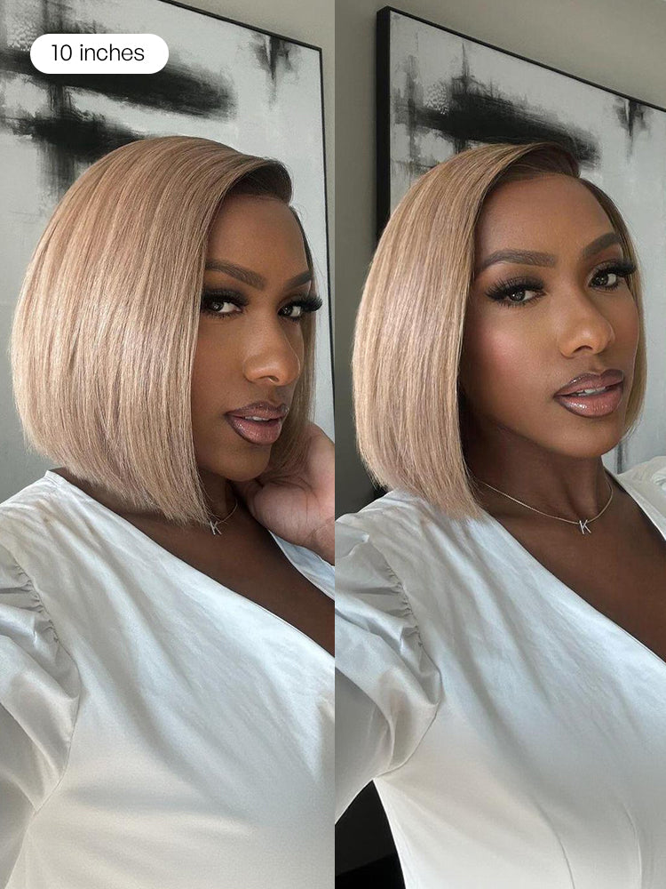 Luvme All-Day Comfort™ Wig Blunt Cut Bob Glueless Minimalist HD Lace Short Human Hair Wig Pre-Cut Lace-71