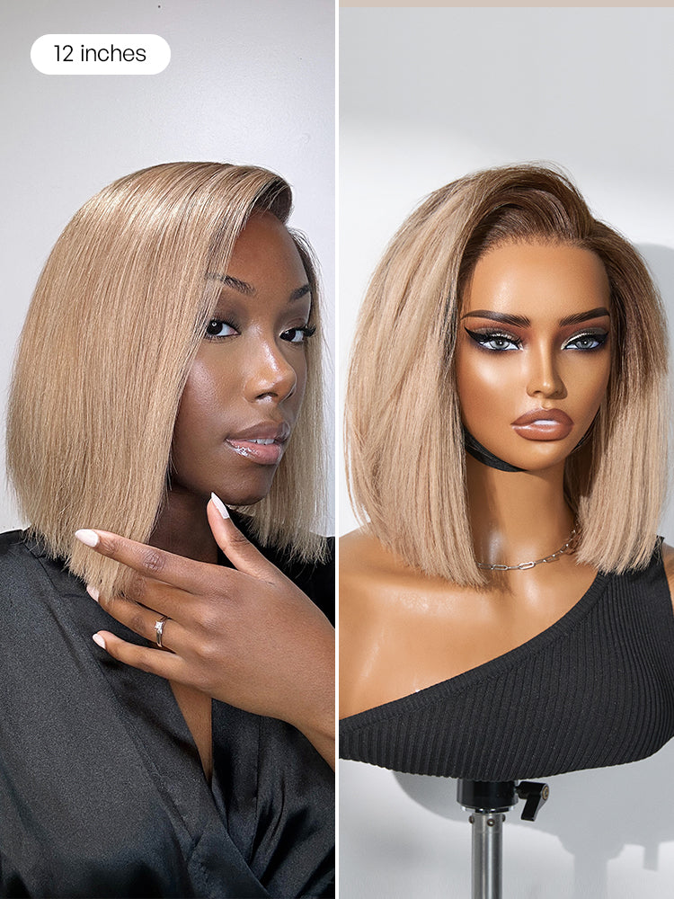 Luvme All-Day Comfort™ Wig Blunt Cut Bob Glueless Minimalist HD Lace Short Human Hair Wig Pre-Cut Lace-70