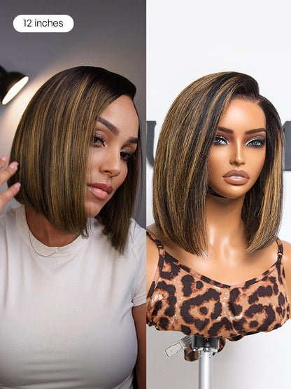 Luvme All-Day Comfort™ Wig Blunt Cut Bob Glueless Minimalist HD Lace Short Human Hair Wig Pre-Cut Lace-72