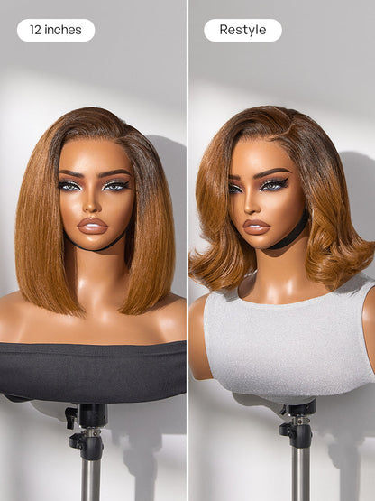 Luvme All-Day Comfort™ Wig Blunt Cut Bob Glueless Minimalist HD Lace Short Human Hair Wig Pre-Cut Lace-76