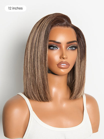 Luvme All-Day Comfort™ Wig Blunt Cut Bob Glueless Minimalist HD Lace Short Human Hair Wig Pre-Cut Lace-80