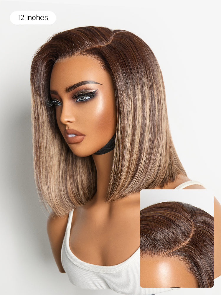 Luvme All-Day Comfort™ Wig Blunt Cut Bob Glueless Minimalist HD Lace Short Human Hair Wig Pre-Cut Lace-79