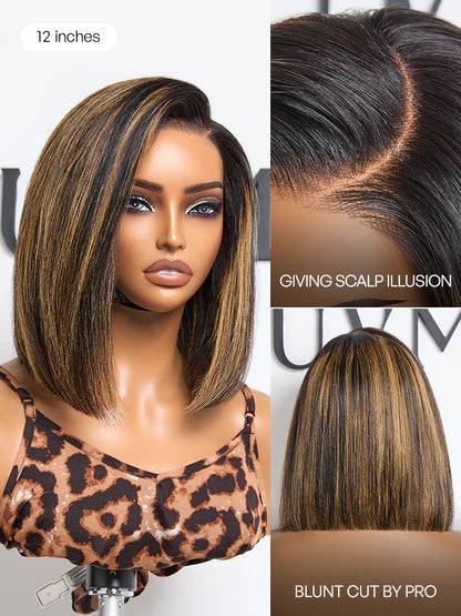 Luvme All-Day Comfort™ Wig Blunt Cut Bob Glueless Minimalist HD Lace Short Human Hair Wig Pre-Cut Lace-73