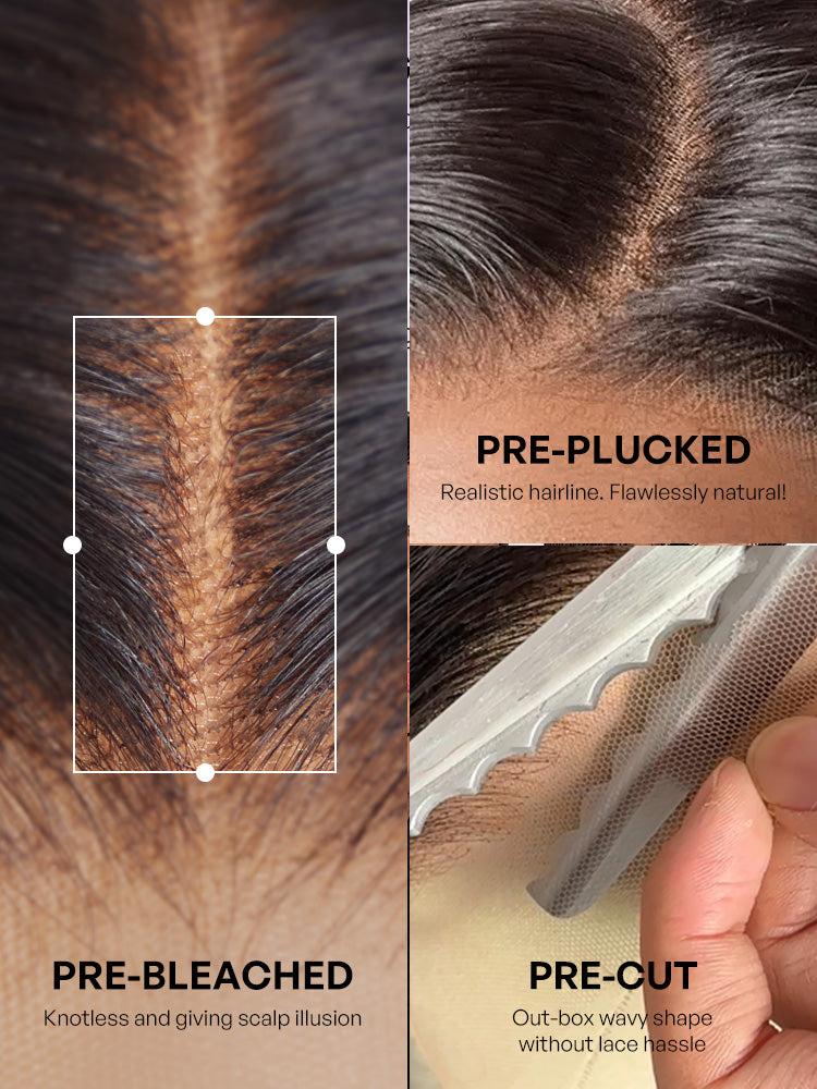 Ash Blonde Ombre Blunt Cut Bob Glueless Minimalist HD Lace Short Bob Wig Ready to Go Pre-Cut Lace-30