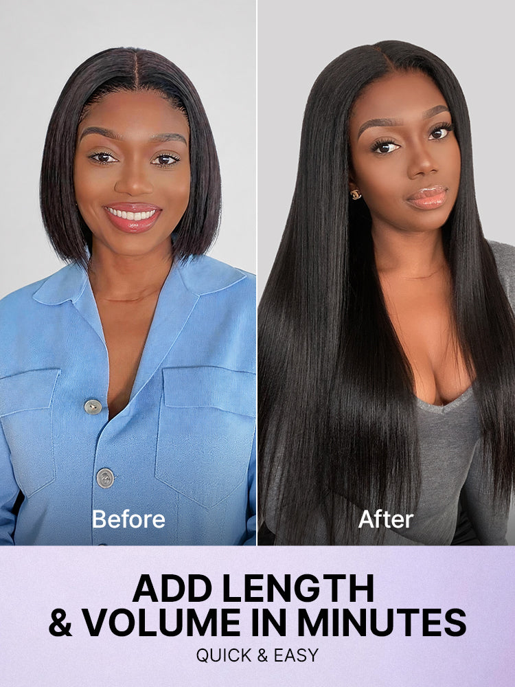 Straight / Body Wave / Kinky Curly / Yaki Straight / Kinky Straight / Messy Curly Clip in Hair Extensions Real Human Hair Pieces 135g 9pcs / 7pcs with Free Gift-36