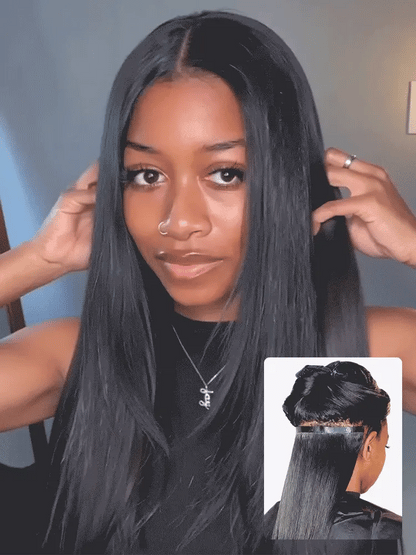Straight / Body Wave / Kinky Curly / Yaki Straight / Kinky Straight / Messy Curly Clip in Hair Extensions Real Human Hair Pieces 135g 9pcs / 7pcs with Free Gift-34