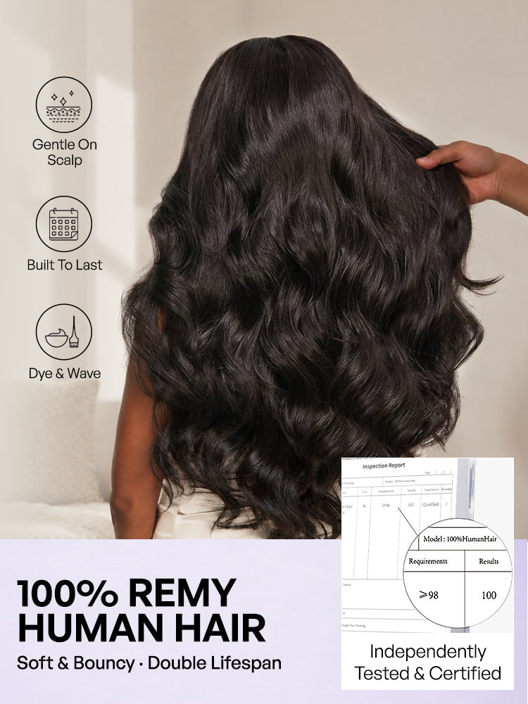 Luvme 3pcs Body Wave / Water Wave / Deep Wave / Yaki Straight / Silky Straight 100% Virgin Human Hair Bundles-42