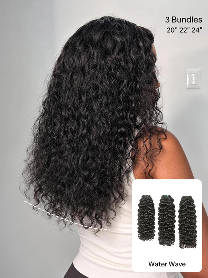 Luvme 3pcs Body Wave / Water Wave / Deep Wave / Yaki Straight / Silky Straight 100% Virgin Human Hair Bundles-54