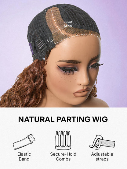 Ready to Go Ombre Brown Water Wave Short Curly Bob Wig Glueless Minimalist HD Lace Wig Pre-Cut Lace-36