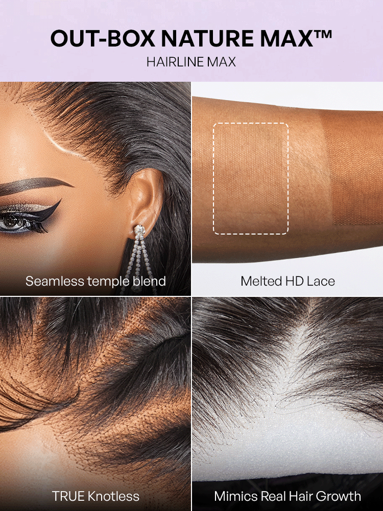 NatureMAX™ Silky Blunt Cut Bob Glueless Ear-to-ear 13x4 HD Lace Front Wig Pre-Cut Lace Flexi-Fit Drawstring Cap-24