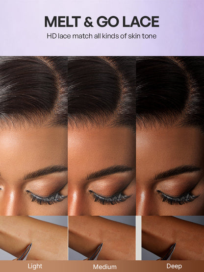 Luvme All-Day Curl Hold™ Premier Grade Hair Ombre Brown Body Wave CuticleAlign™ PartingMax Glueless 7x6 HD Lace Wig Pre-Cut Lace-35