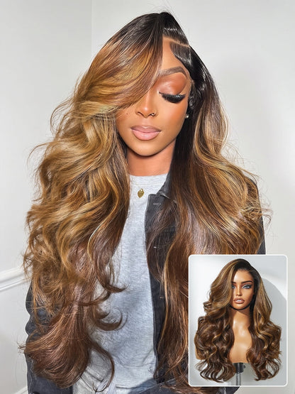 Luvme All-Day Comfort™ Wig 180% Density Honey Golden Blonde Loose Body Wave 7x6 Closure HD Lace Human Hair Wig Pre-Cut Lace-50